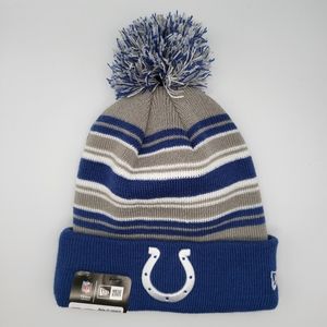 NEW Adult Indianapolis Colts Cuff Knit Pom Beenie by New Era